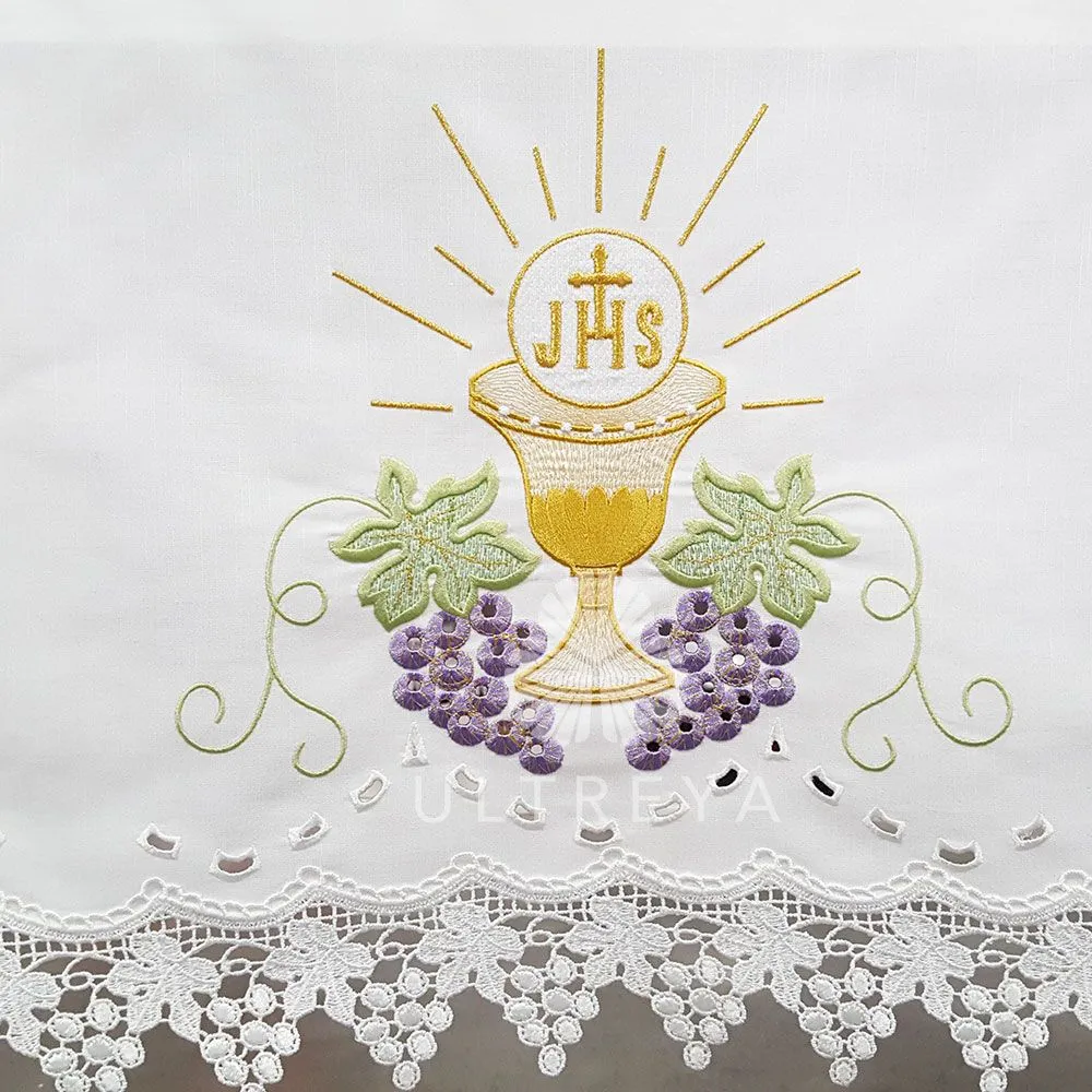MANTEL DE ALTAR CALIZ Y UVAS - Artículos Religiosos Ultreya MANTEL DE ALTAR CALIZ Y UVAS - Artículos Religiosos Ultreya