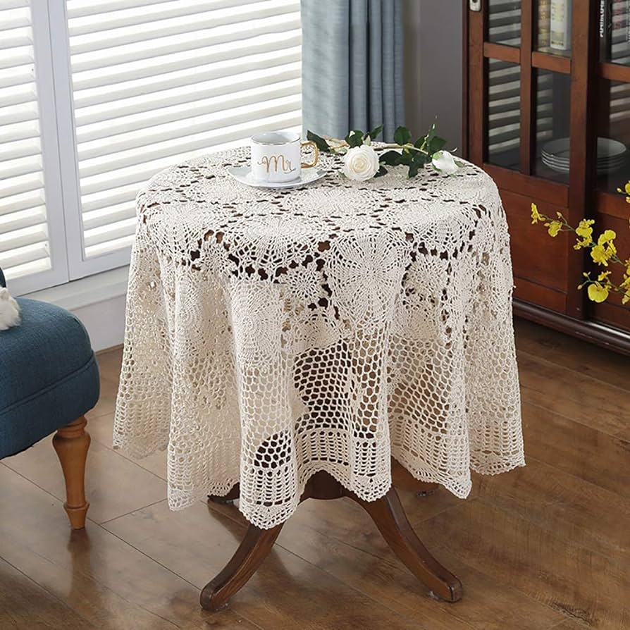 Mantel de encaje rectangular/redondo Mantel de ganchillo hecho a mano Mantel de encaje blanco Mantel de flores cuadradas Mantel de mesa blanco Ideal for bodas for cocina Comedor Decoración de mesa Man : Mantel de encaje rectangular/redondo Mantel de ganchillo hecho a mano Mantel de encaje blanco Mantel de flores cuadradas Mantel de mesa blanco Ideal for bodas for cocina Comedor Decoración de mesa Man :