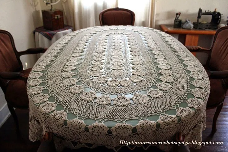 Mantel Ovalado, crochet). | crochet manteles, carpetas e ... Mantel Ovalado, crochet). | crochet manteles, carpetas e ...