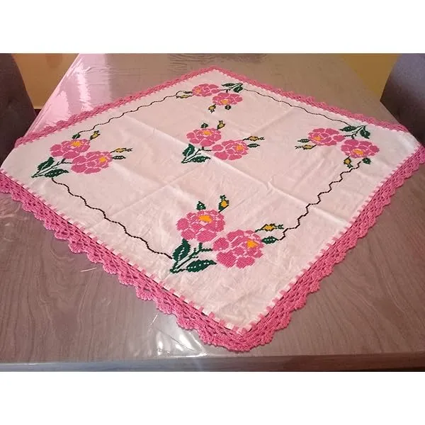 Mantel Pequeño de 1m x 80 cm con rosales bordado a mano en punto de cruz : Amazon.com.mx: Productos Handmade Mantel Pequeño de 1m x 80 cm con rosales bordado a mano en punto de cruz : Amazon.com.mx: Productos Handmade