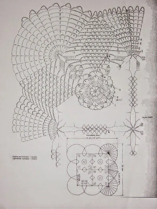 Patrones de Finísimo Mantel hecho con Ganchillo | Crochet y Dos agujas