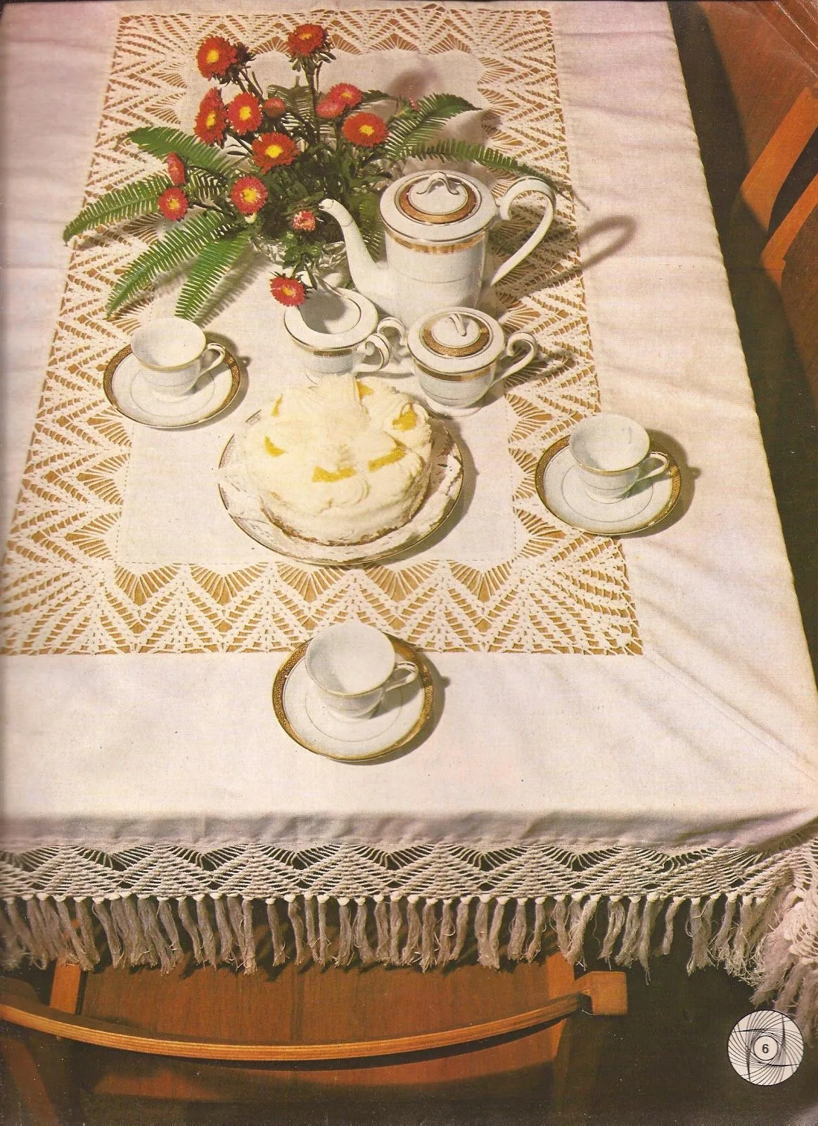 Mantel rectangular con flecos | Esquemas | CTejidas Mantel rectangular con flecos | Esquemas | CTejidas