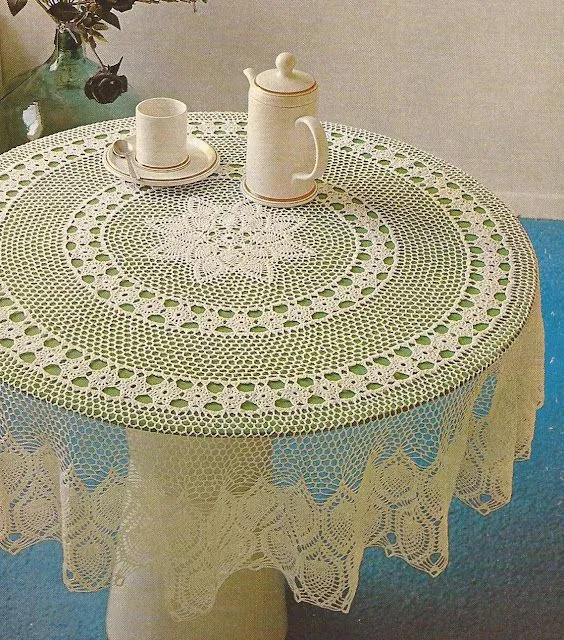 Mantel redondo crochet patron - Imagui
