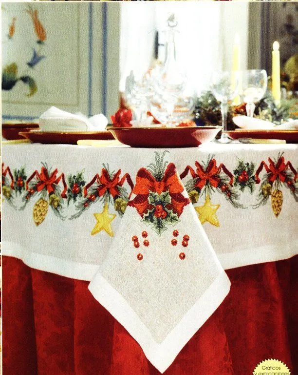 manteleria de navidad | Aprender manualidades es facilisimo.com manteleria de navidad | Aprender manualidades es facilisimo.com