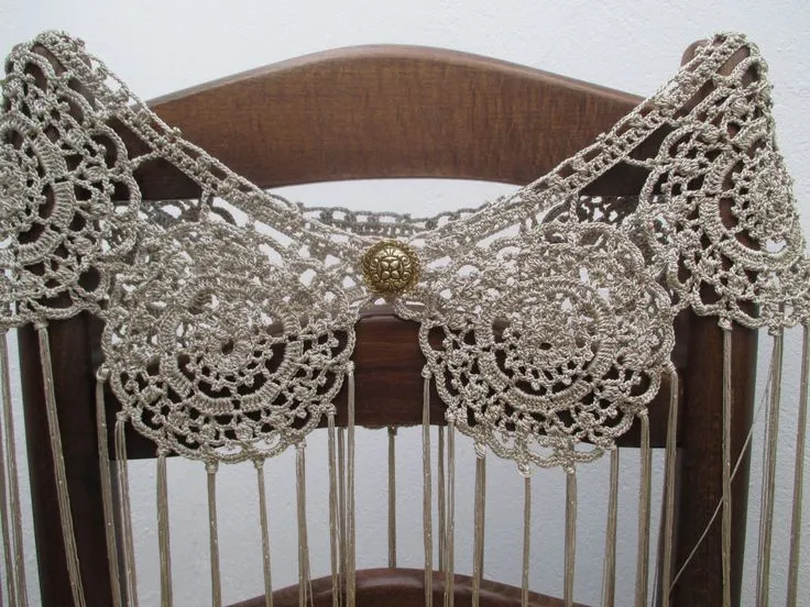 mantoncillo crochet flamenca hilo cuquillo color piedra ...