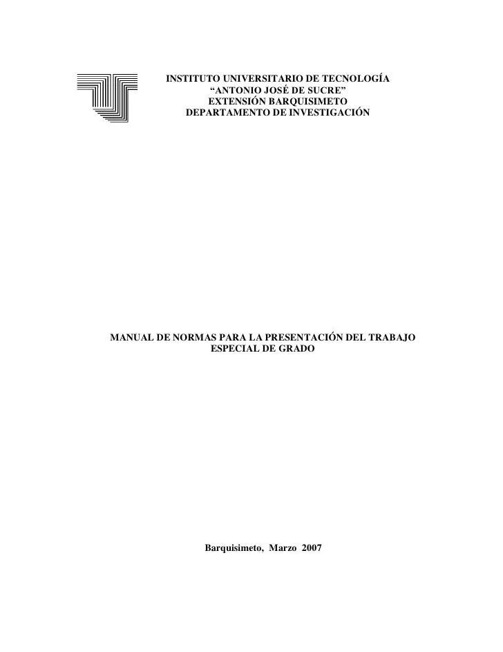 Manua para la construccion del trabajo de grado 2007(