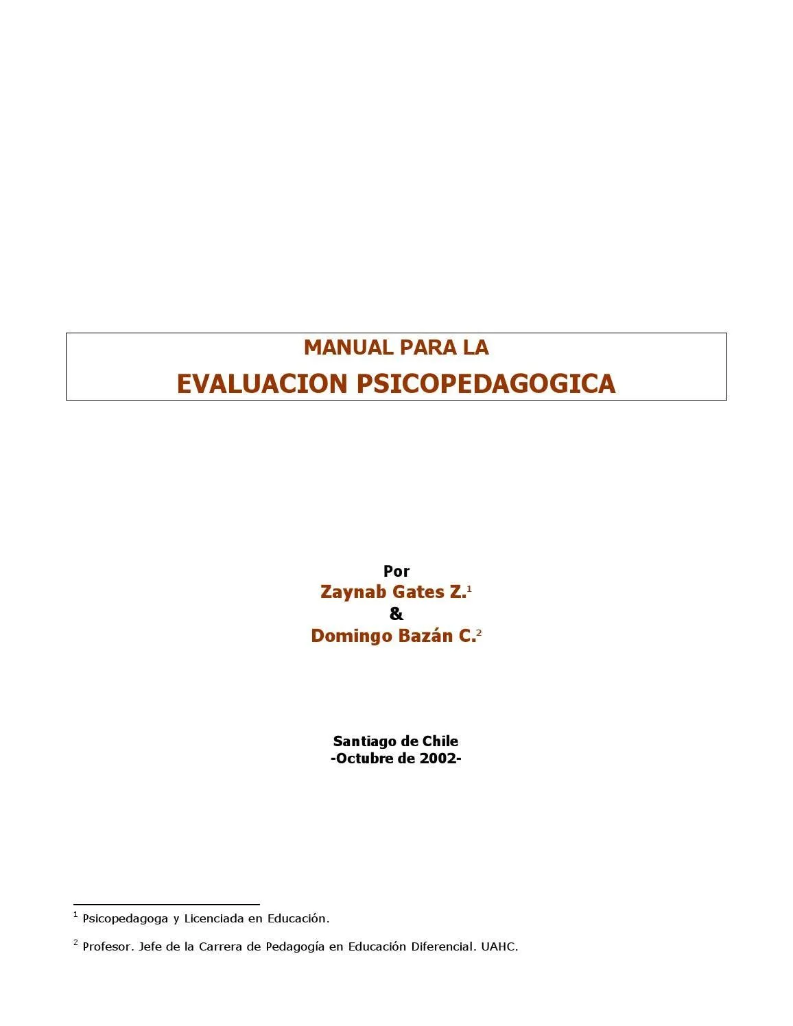 Manual de evaluación psicopedagogica by Domingo Bazán Campos - Issuu Manual de evaluación psicopedagogica by Domingo Bazán Campos - Issuu