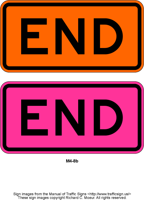 Manual of Traffic Signs - M4 Series Signs