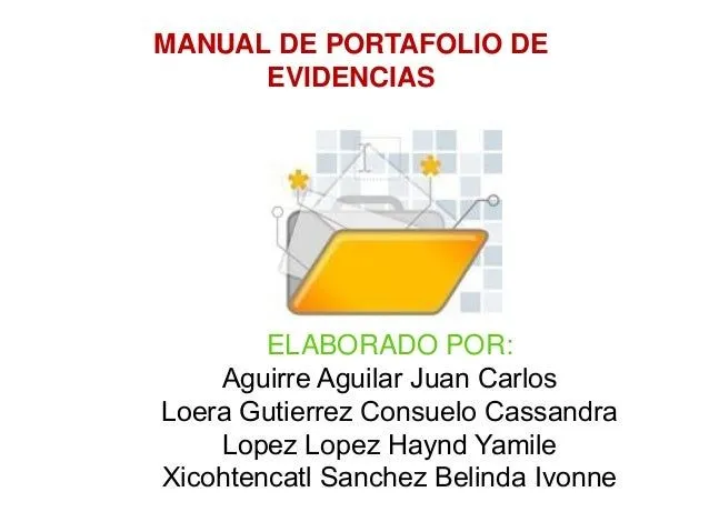Manual portafolio de evidencias equipo
