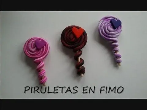 Manualidad en Arcilla Polimérica (Fimo). Piruletas. Como Hacerlo ... Manualidad en Arcilla Polimérica (Fimo). Piruletas. Como Hacerlo ...