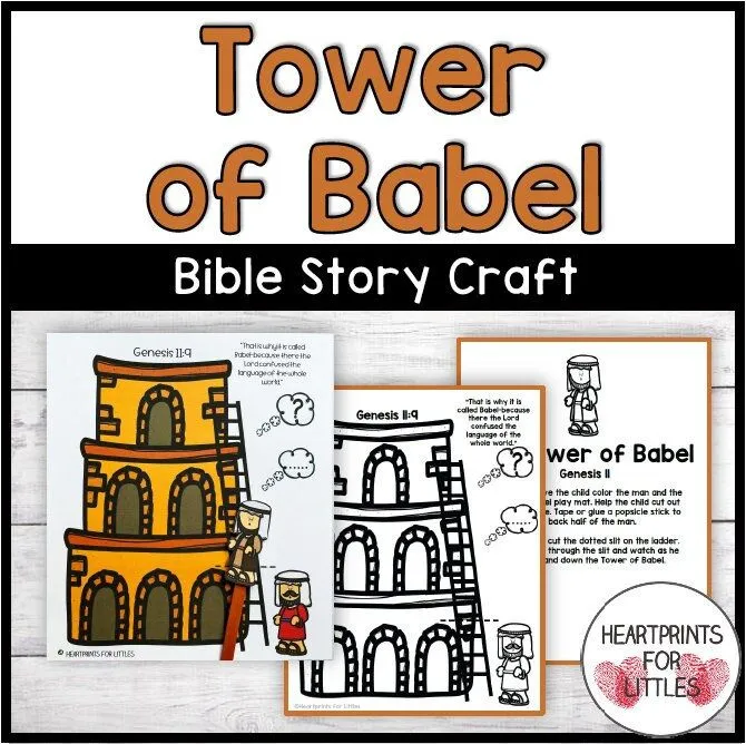 Manualidad bíblica de la Torre de Babel para niños, manualidad de escuela dominical, actividad de la iglesia, educación en el hogar - Etsy México