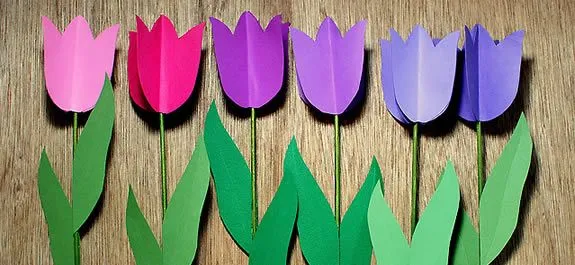 Manualidad: Creamos un ramo de flores con tulipanes de papel Manualidad: Creamos un ramo de flores con tulipanes de papel