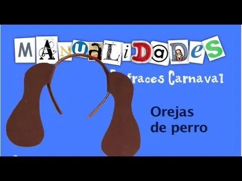 Manualidad para disfraz casero de perro, diadema con orejas - YouTube Manualidad para disfraz casero de perro, diadema con orejas - YouTube