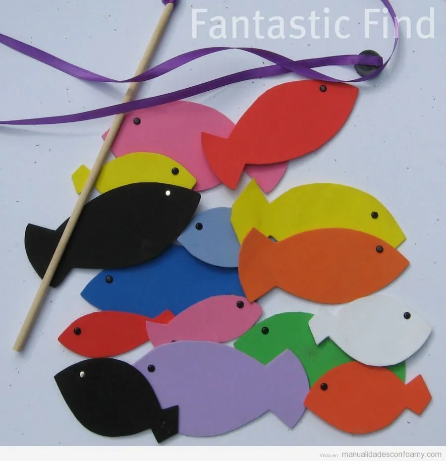 Manualidad fácil de foamy para niños con forma de pez ... Manualidad fácil de foamy para niños con forma de pez ...