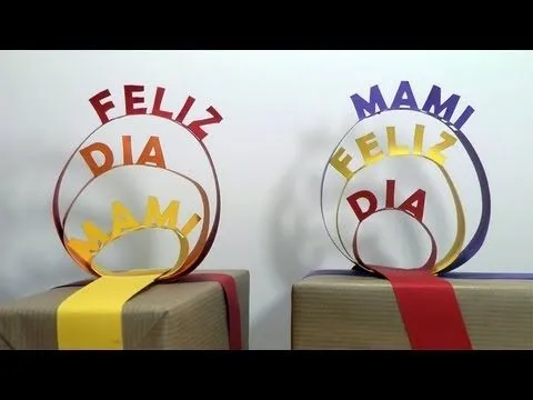Manualidad para el Día de la Madre - Adorno para envoltorio de ...