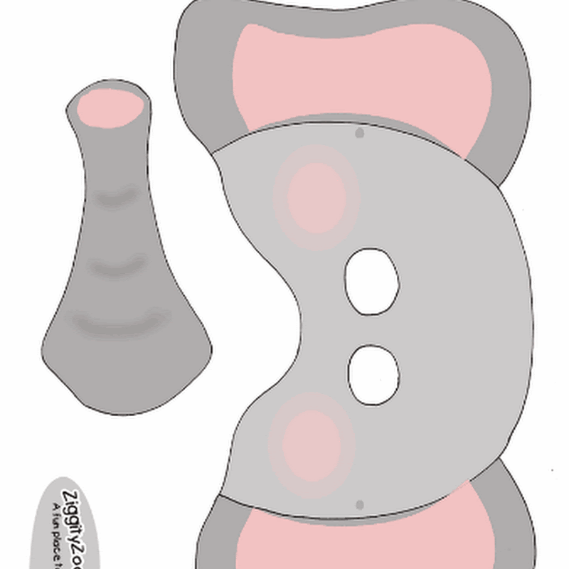 Manualidad: máscara de elefante - Colorear dibujos infantiles Manualidad: máscara de elefante - Colorear dibujos infantiles