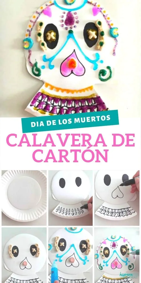 Manualidad para el día de los muertos: calavera de cartón - Hispana Global Manualidad para el día de los muertos: calavera de cartón - Hispana Global