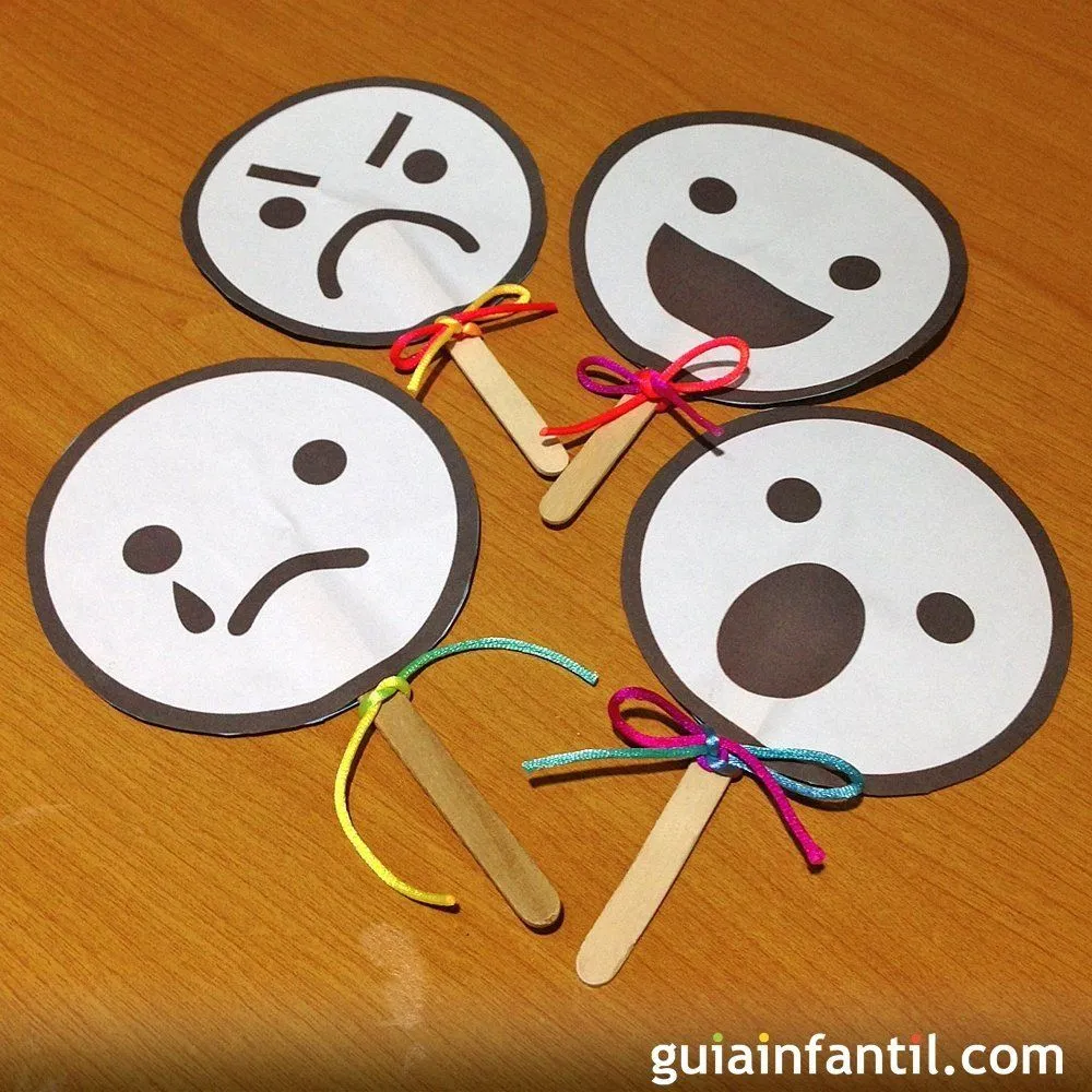 Manualidad para niños. Caritas para aprender las emociones Manualidad para niños. Caritas para aprender las emociones