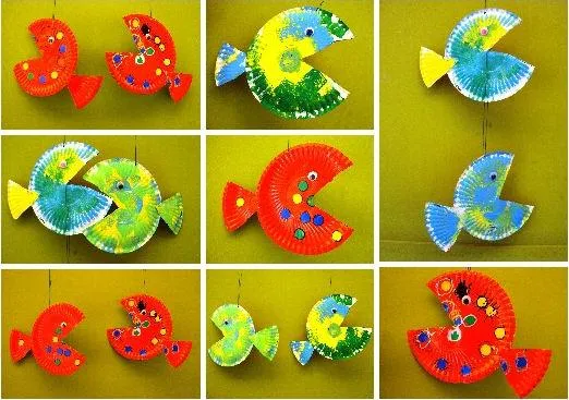 Manualidad peces plato - Paperblog Manualidad peces plato - Paperblog