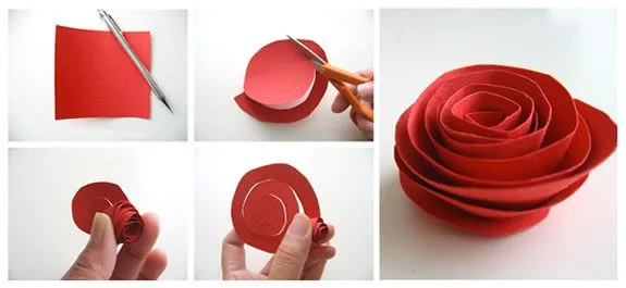 Manualidad: Rosas de papel para regalar por Sant Jordi Manualidad: Rosas de papel para regalar por Sant Jordi
