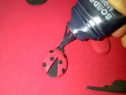 Manualidad sencilla. Mariquita de foamy y pintura. Foam Ladybug ... Manualidad sencilla. Mariquita de foamy y pintura. Foam Ladybug ...