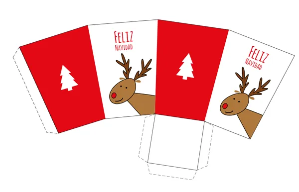 Manualidades: 15 Cajas de Navidad para imprimir Manualidades: 15 Cajas de Navidad para imprimir