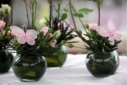 Centros de mesa para 15 años con mariposas - Imagui