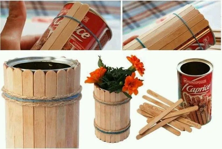 florero con abatelenguas | Manualidades :D ♥♥♥ | Pinterest ... florero con abatelenguas | Manualidades :D ♥♥♥ | Pinterest ...