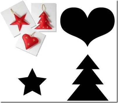 Manualidades adornos de fieltro para colgar al árbol de navidad ... Manualidades adornos de fieltro para colgar al árbol de navidad ...