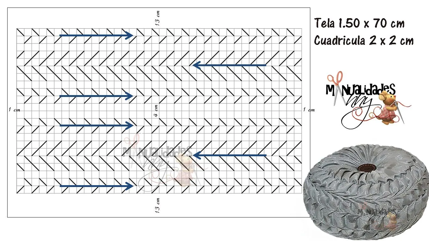 Manualidades Anny: CLASE XXIX - ESPIGA DE TRIGO PUNTO CAPITONE |  Manualidades Anny