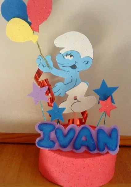 Manualidades en goma eva de los pitufos - Imagui