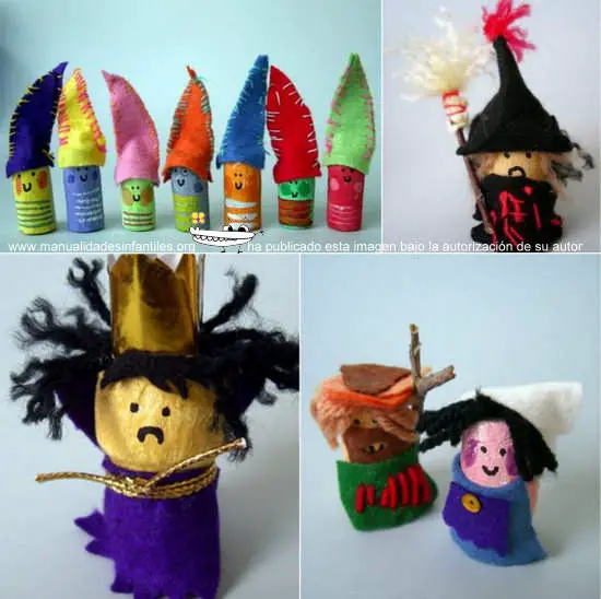 Blancanieves y los siete enanitos con tapones de corcho ... Blancanieves y los siete enanitos con tapones de corcho ...
