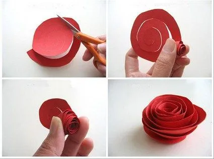 Rosas de papel para San Valentín « Manualidades