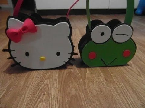 MANUALIDADES :como hacer bolso (dulcero) keroppi amigo Hello kitty ...
