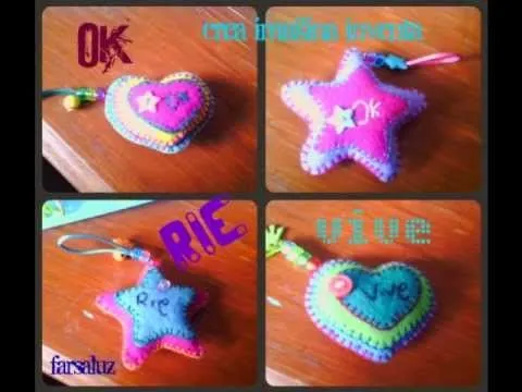 manualidades (como hacer un llavero de fieltro) - YouTube