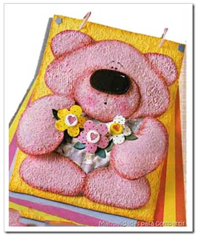 Manualidades para compartir: Osito de goma eva para decorar carpeta Manualidades para compartir: Osito de goma eva para decorar carpeta