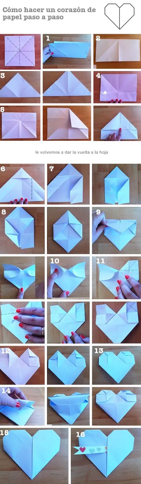 Manualidades: Corazón de papel con mensaje oculto Manualidades: Corazón de papel con mensaje oculto