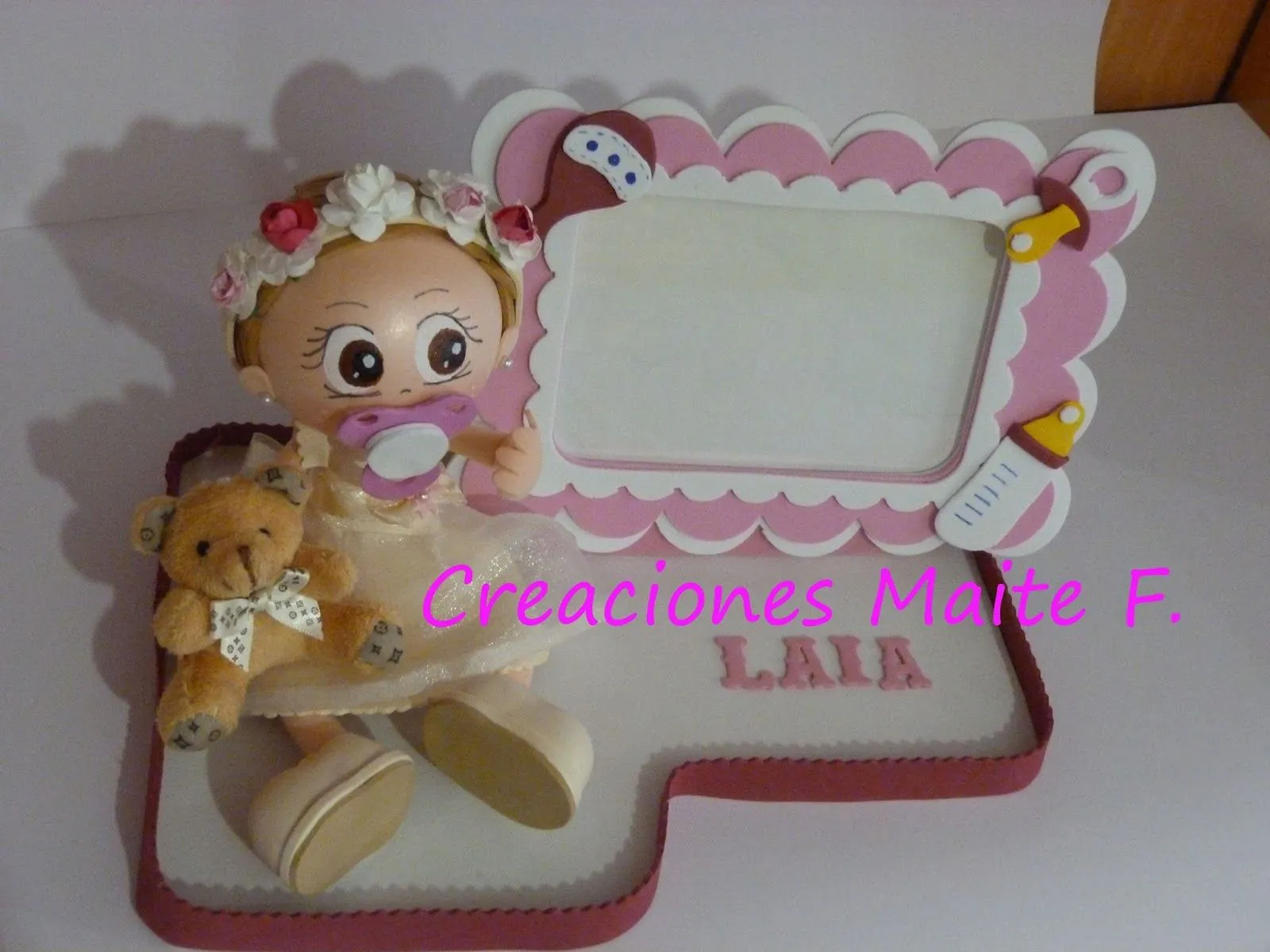 Manualidades y Creaciones Maite F.: FOFUCHA BEBE NIÑA CON MARCO FOTOS ROSA Manualidades y Creaciones Maite F.: FOFUCHA BEBE NIÑA CON MARCO FOTOS ROSA