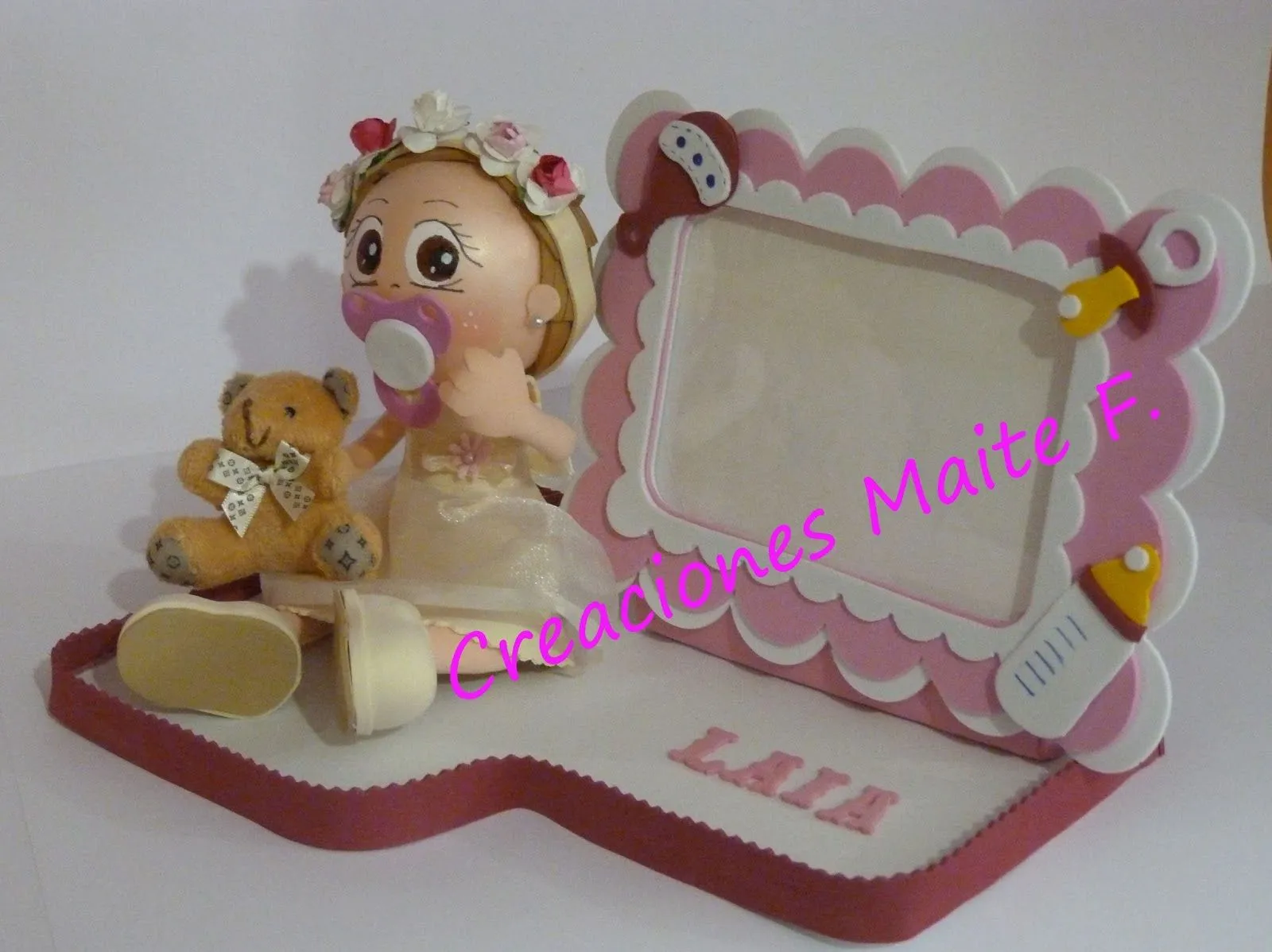 Manualidades y Creaciones Maite F.: FOFUCHA BEBE NIÑA CON MARCO FOTOS ROSA Manualidades y Creaciones Maite F.: FOFUCHA BEBE NIÑA CON MARCO FOTOS ROSA