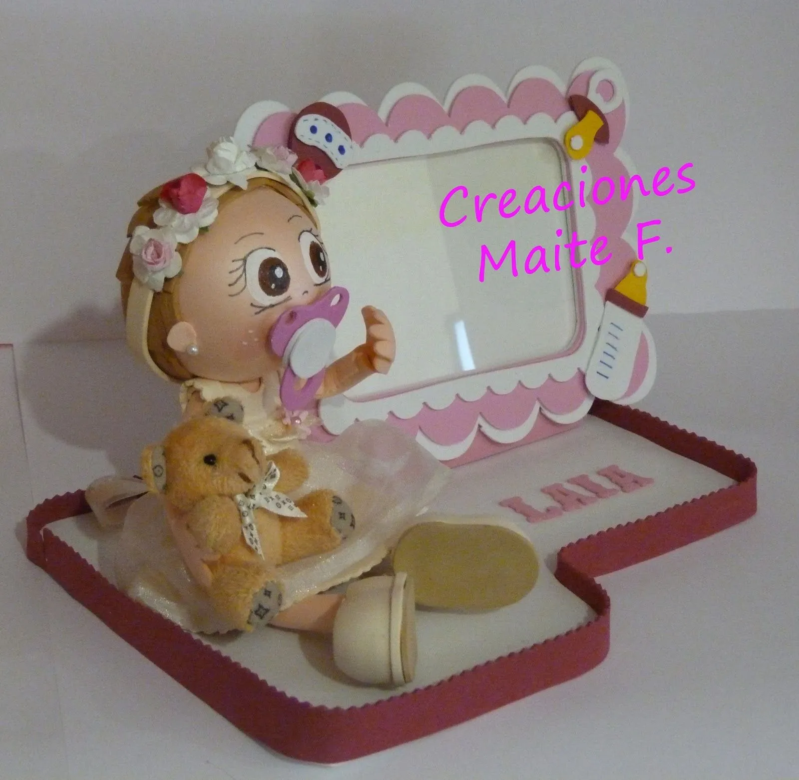 Manualidades y Creaciones Maite F.: FOFUCHA BEBE NIÑA CON MARCO FOTOS ROSA Manualidades y Creaciones Maite F.: FOFUCHA BEBE NIÑA CON MARCO FOTOS ROSA
