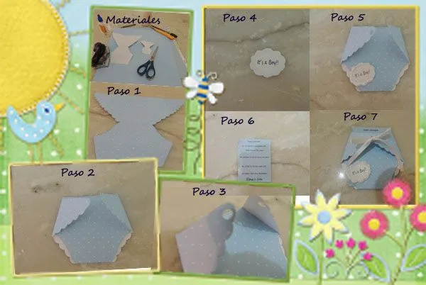 Manualidades y decoracion: Invitación de Baby Shower en forma de pañal