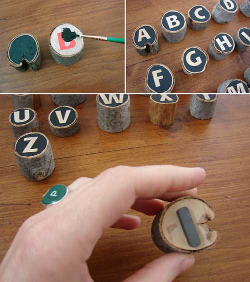 Manualidades infantiles: abecedario de madera | Decoideas.Net Manualidades infantiles: abecedario de madera | Decoideas.Net