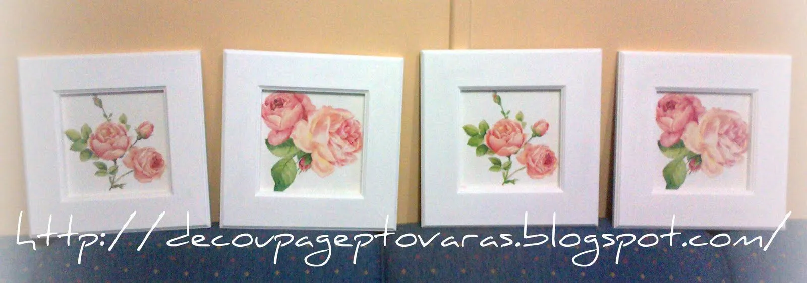 Manualidades en Decoupage: Cuadros Flores en Decoupage