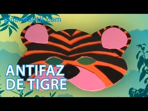 Manualidades de disfraz casero. Antifaz de tigre - YouTube Manualidades de disfraz casero. Antifaz de tigre - YouTube