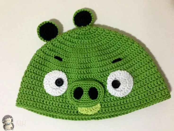 MADRES HIPERACTIVAS: Gorro a Crochet Bad Piggy (de Angry Bird ...