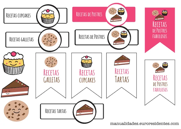 Manualidades: Etiquetas para postres