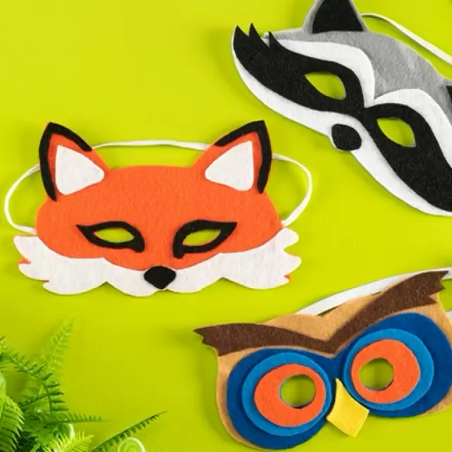 Manualidades fáciles: Antifaces de animalitos de fieltro paso a paso