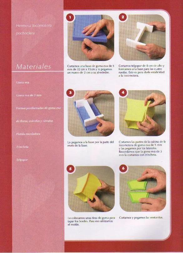 Manualidades fáciles y lindas: Tren de fomi con moldes y paso a paso Manualidades fáciles y lindas: Tren de fomi con moldes y paso a paso