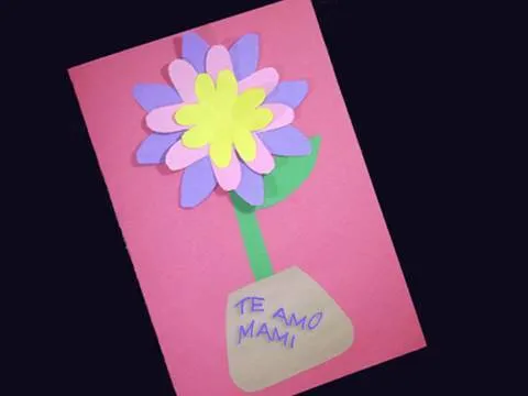 Manualidades faciles de papel: Tarjeta Primaveral para regalar ... Manualidades faciles de papel: Tarjeta Primaveral para regalar ...