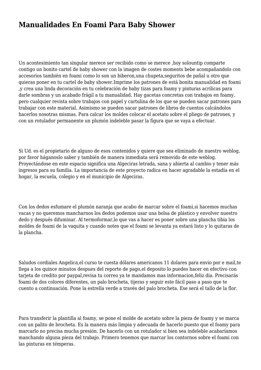 Manualidades En Foami Para Baby Shower by abuelitamanualidades3f - Issuu